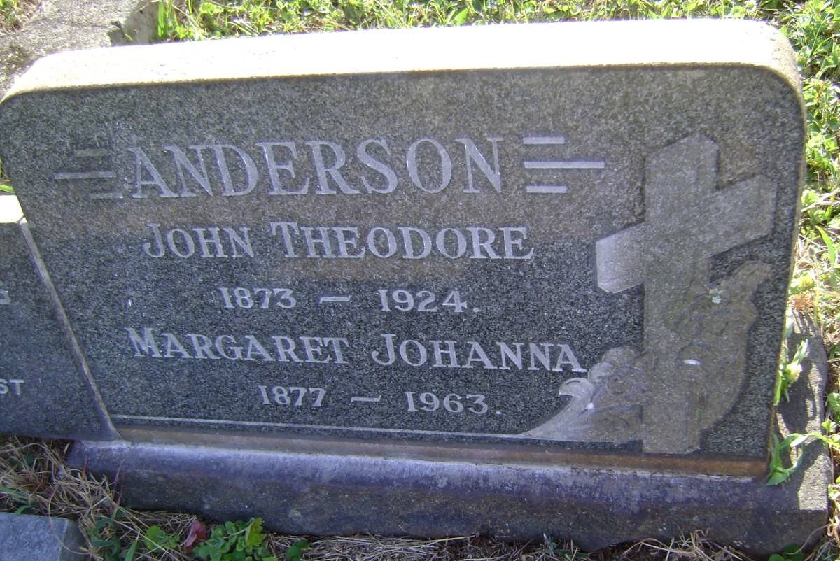ANDERSON John Theodore 1873-1924 &amp; Margaret Johanna 1877-1963