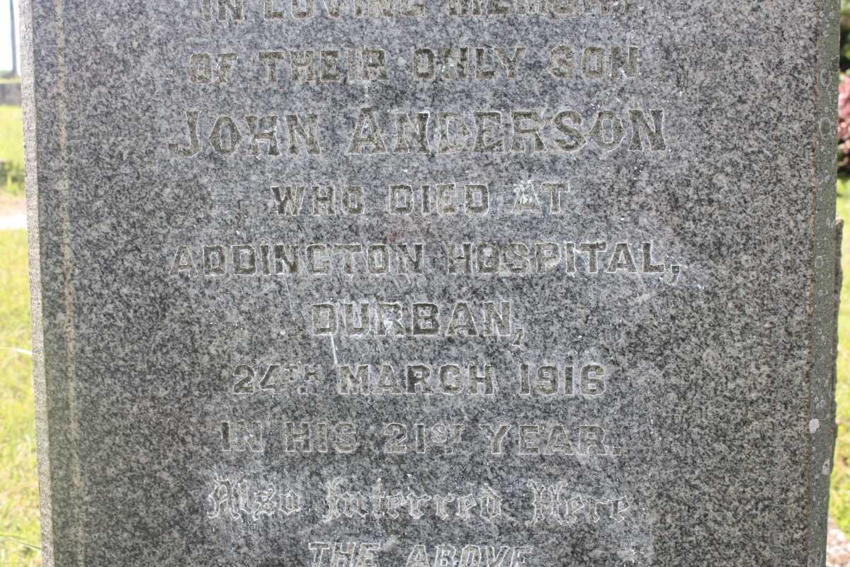ANDERSON John -1916 