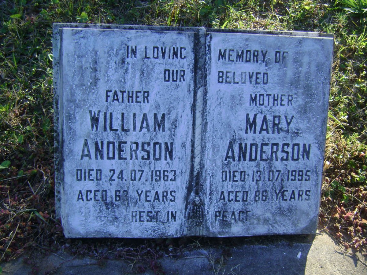 ANDERSON William -1963 &amp; Mary -1995