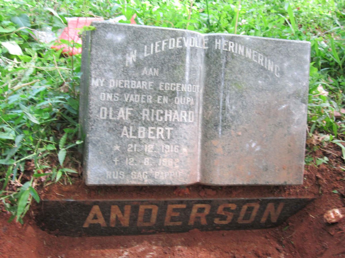ANDERSON Olaf Richard Albert 1916-1982