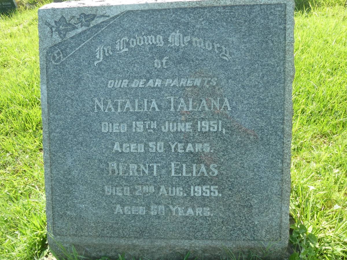 ANDERSON Bernt Elias -1955 &amp; Natalia Talana -1951