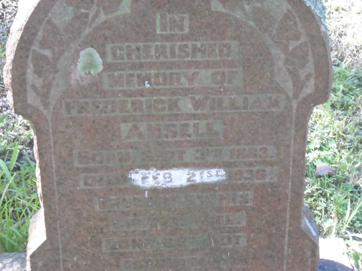 ANSELL Frederick William 1863-1936