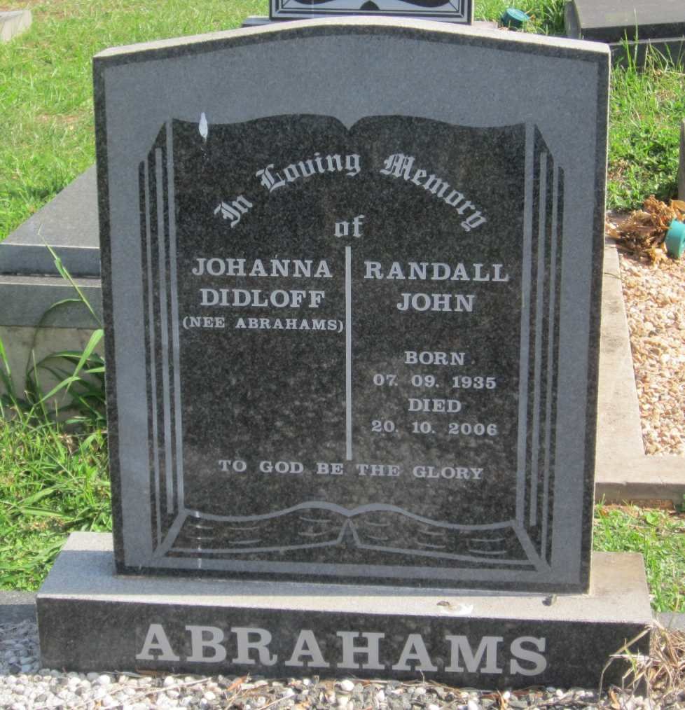 ABRAHAMS John 1935-2006 :: DIDLOFF Johanna nee ABRAHAMS