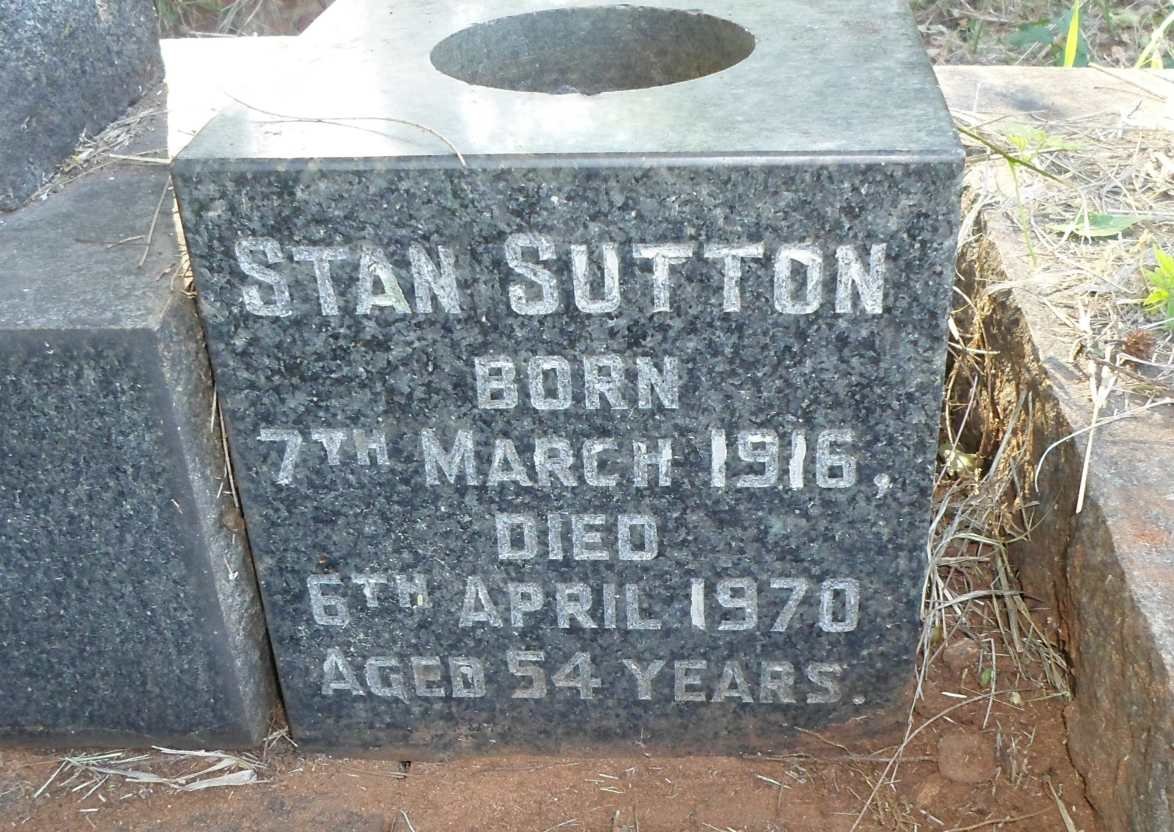 SUTTON Stan 1916-1970