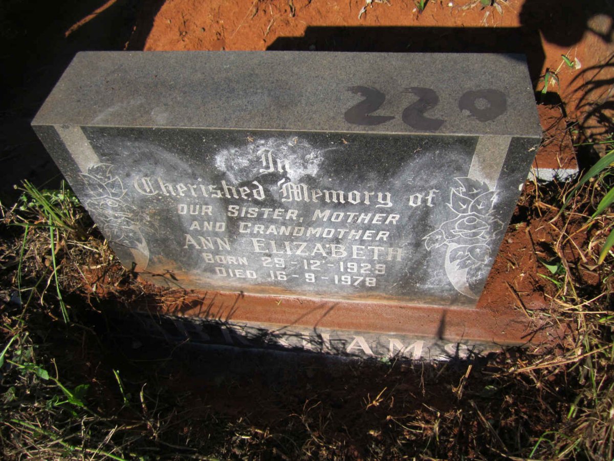 ABRAHAMS Ann Elizabeth 1929-1978