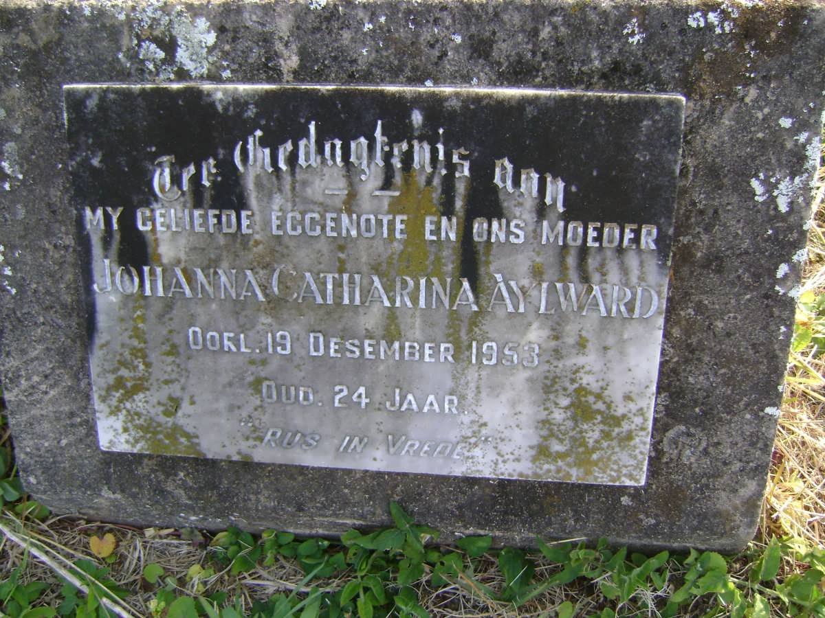 AYLWARD Johanna Catharina -1953