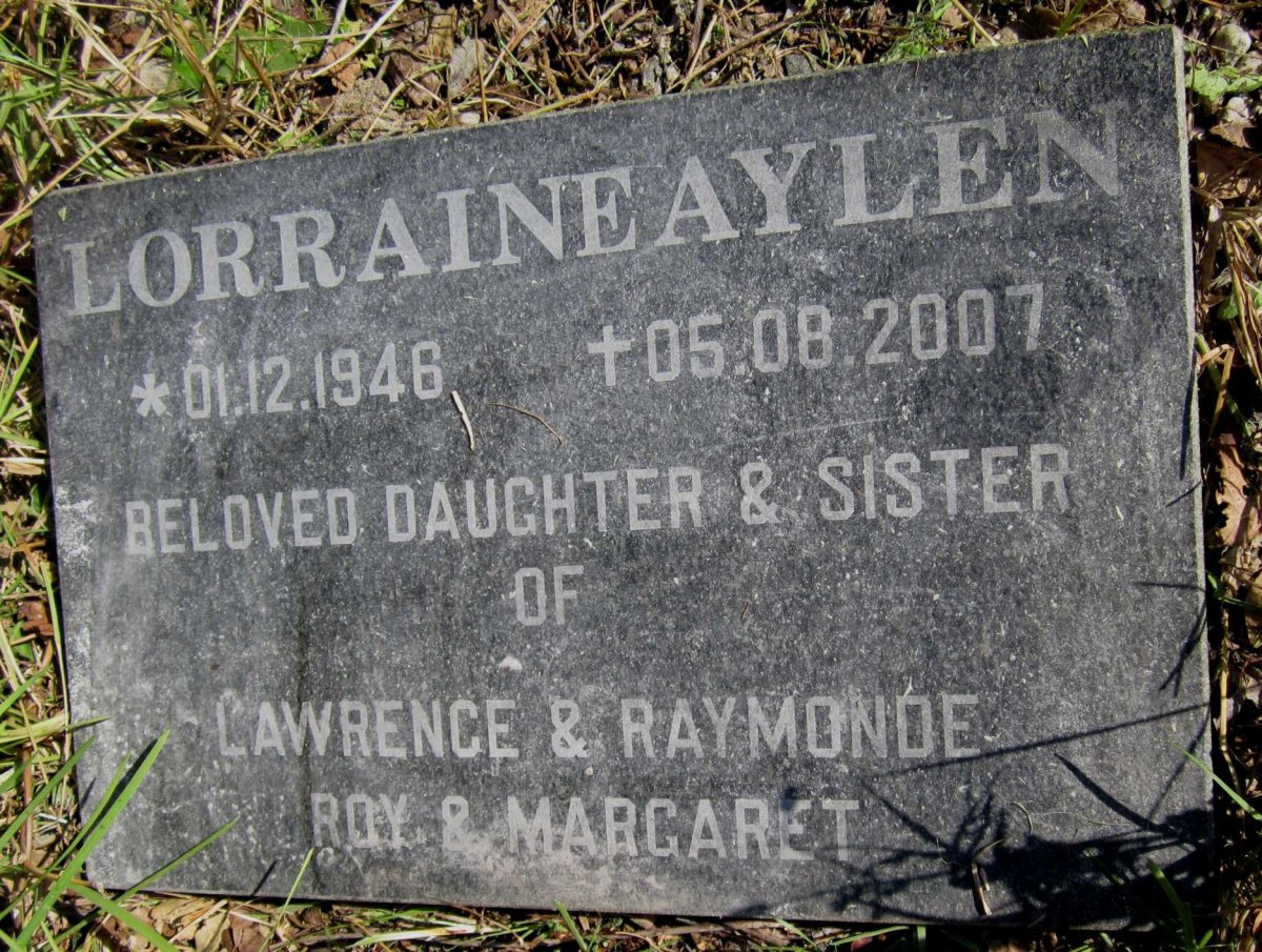 AYLEN Lorraine 1946-2007
