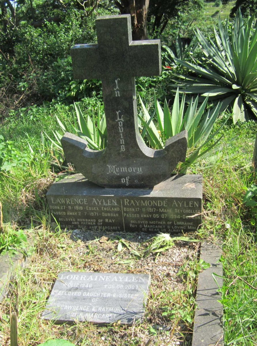AYLEN Lawrence 1919-1971 &amp; Raymonde 1917-1994 :: AYLEN Lorraiane 1946-2007