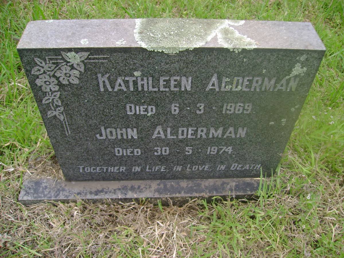 ALDERMAN John -1974 &amp; Kathleen -1969