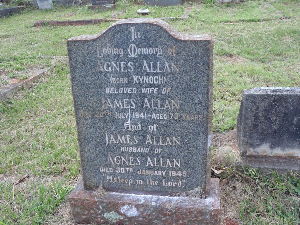 ALLAN James -1945 &amp; Agnes KYNOCH -1941