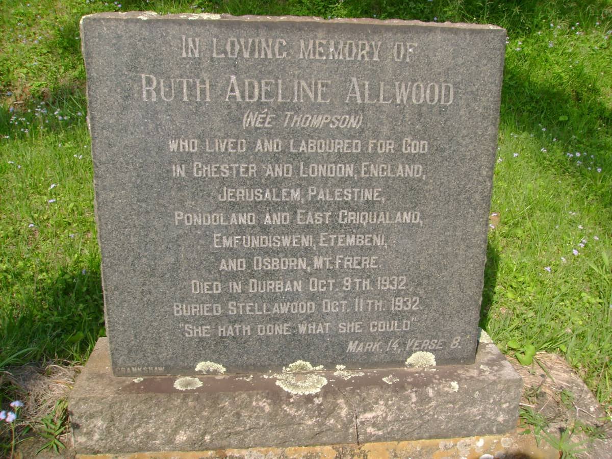 ALLWOOD Ruth Adeline nee THOMPSON -1932