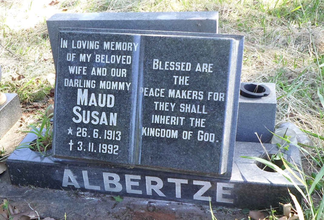 ALBERTZE Maud Susan 1913-1992