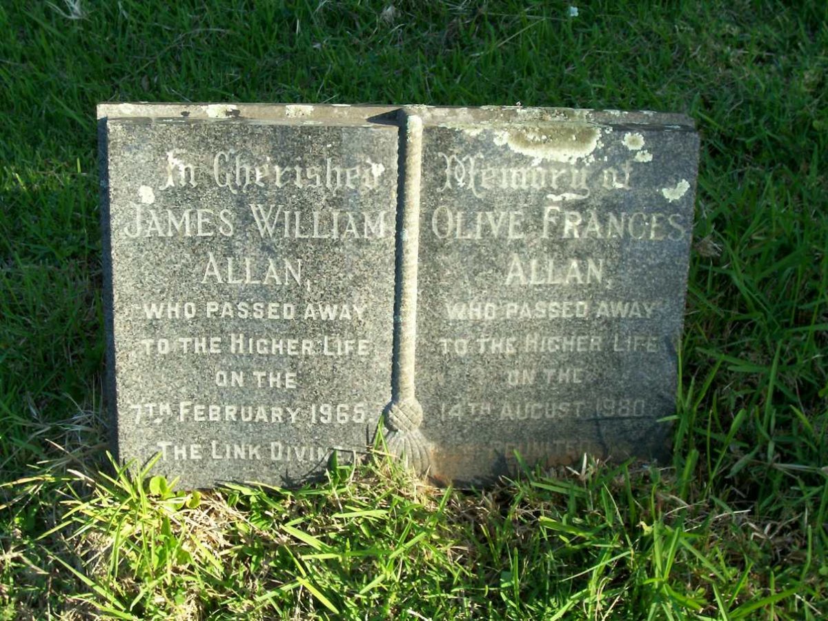 ALLAN James William -1965 &amp; Olive Frances -1980