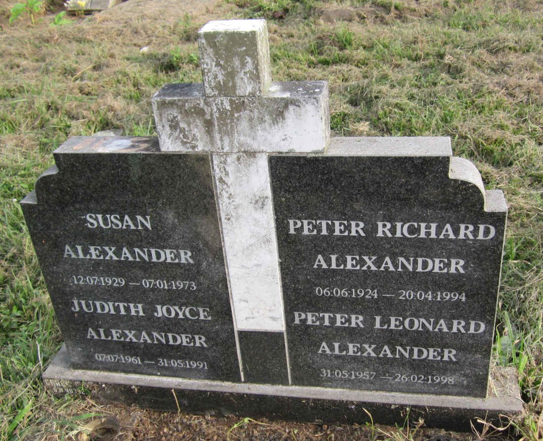 ALEXANDER Peter Richard 1924-1994 &amp; Susan 1929-1973