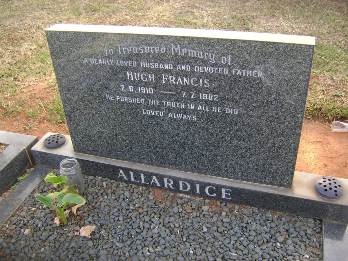 ALLARDICE Hugh Francis 1910-1982