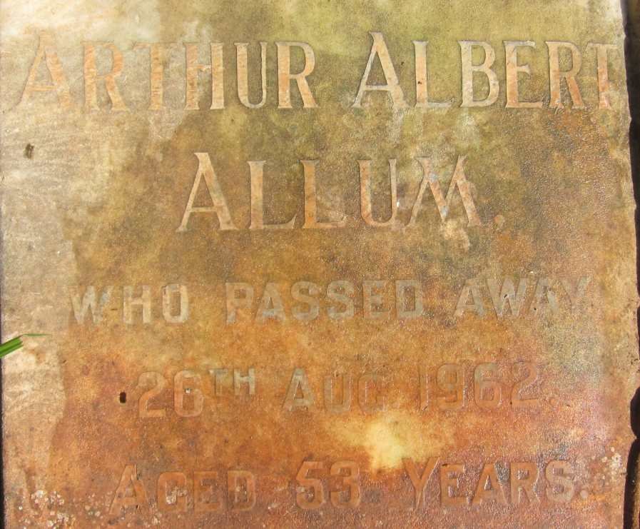 ALLUM Arthur Albert -1962