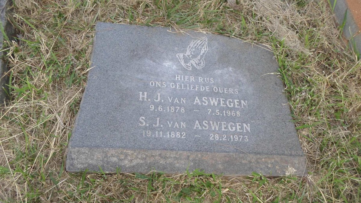 ASWEGEN H.J., van 1878-1968 &amp; S.J. 1882-1973