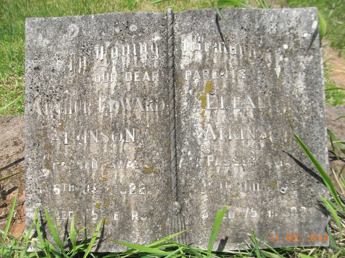 ATKINSON Arthur Edward -1922 &amp; Eleanor -1962