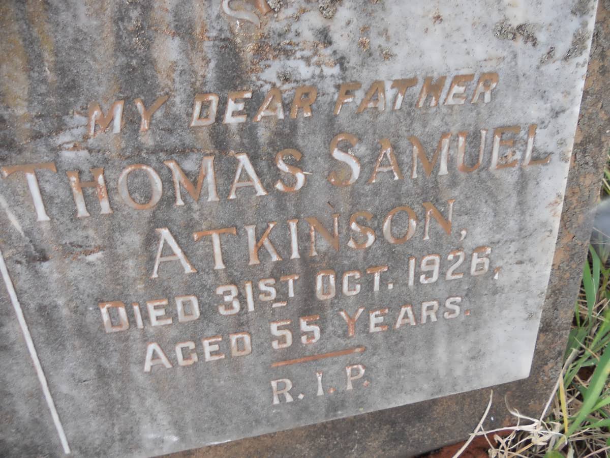 ATKINSON Thomas Samuel -1926