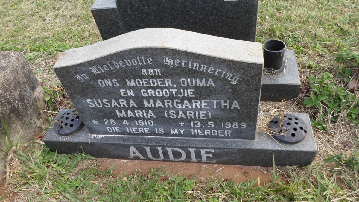 AUDIE Susara Margaretha Maria 1910-1989