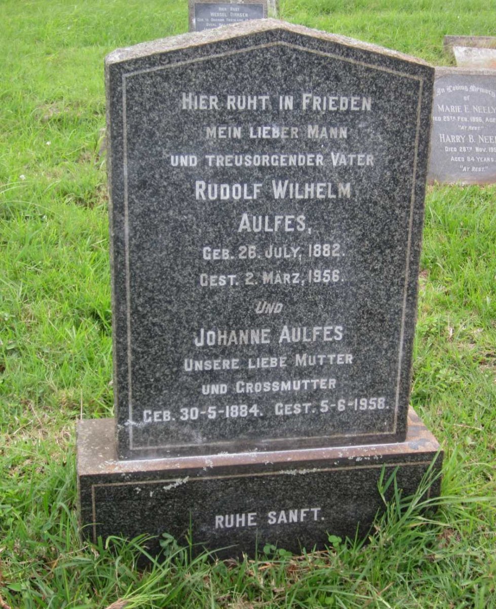 AULFES Rudolf Wilhelm 1882-1956 &amp; Johanne 1884-1958