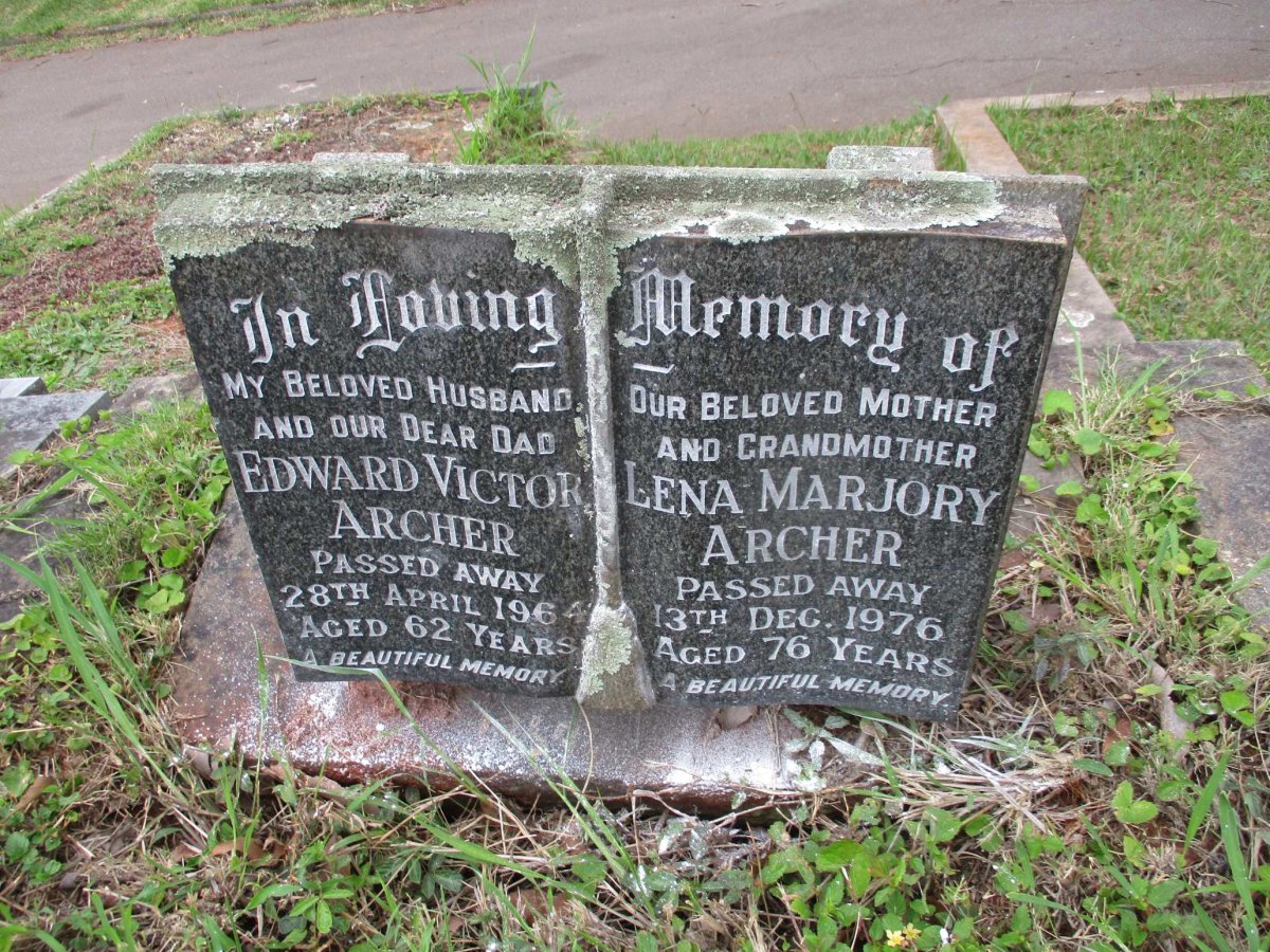 ARCHER Edward Victor -1964 &amp; Lena Marjory -1976
