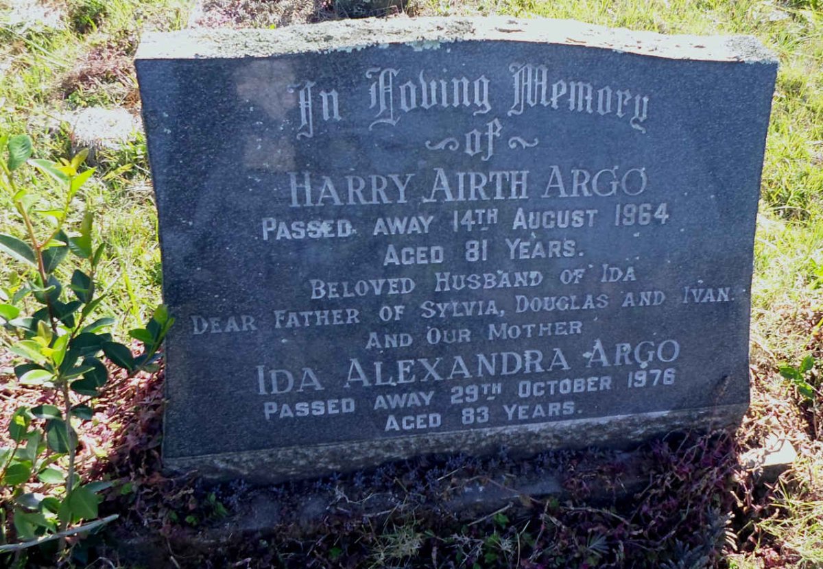 ARGO Harry Airth  -1964 &amp; Ida Alexandra  -1976