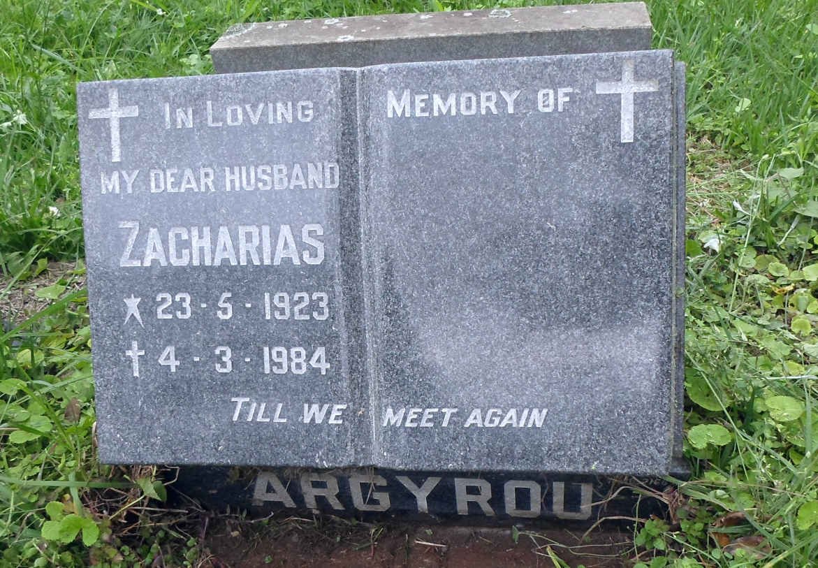 ARGYROU Zacharias 1923-1984