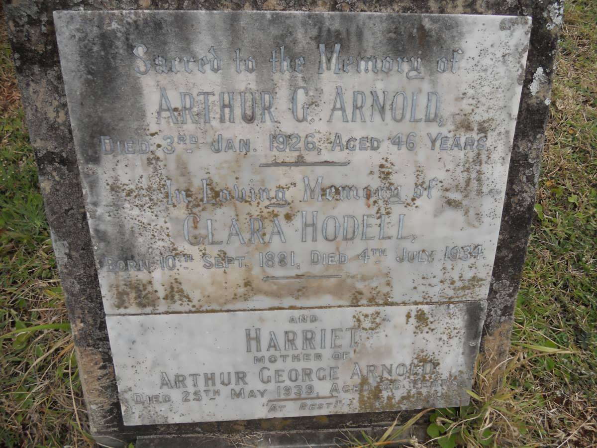 ARNOLD Arthur G. -1926 :: HODELL Clara 1881-1934 :: ARNOLD Harriet -1939