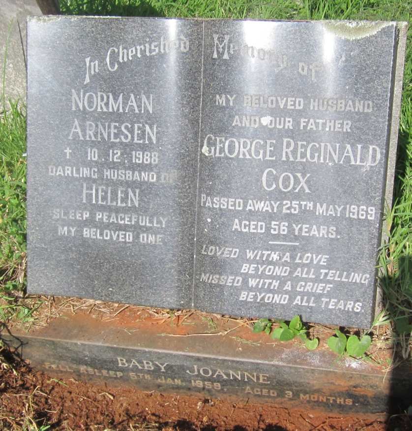 ARNESEN Norman -1988 :: COX George Reginald -1969 :: ARNESEN Baby Joanne -1959