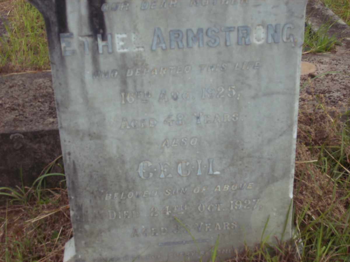 ARMSTRONG Ethel -1925 :: ARMSTRONG Cecil -1927