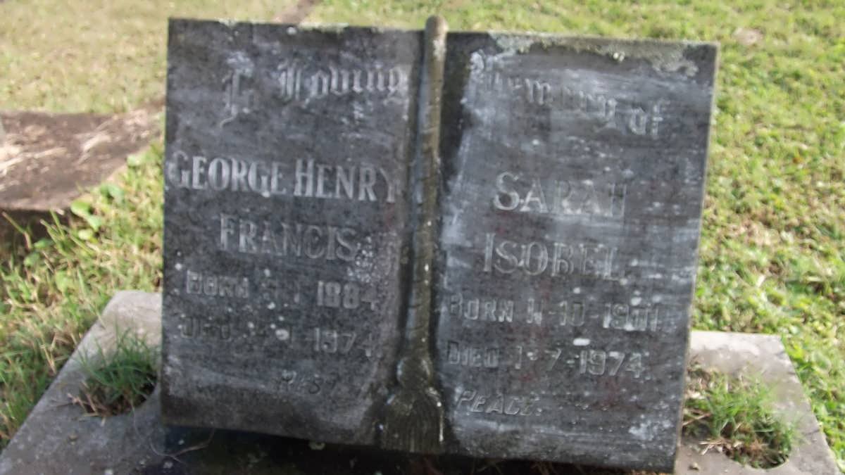 ARCHER George Henry Francis 1884-1974 &amp; Sarah Isobel 1911-1974