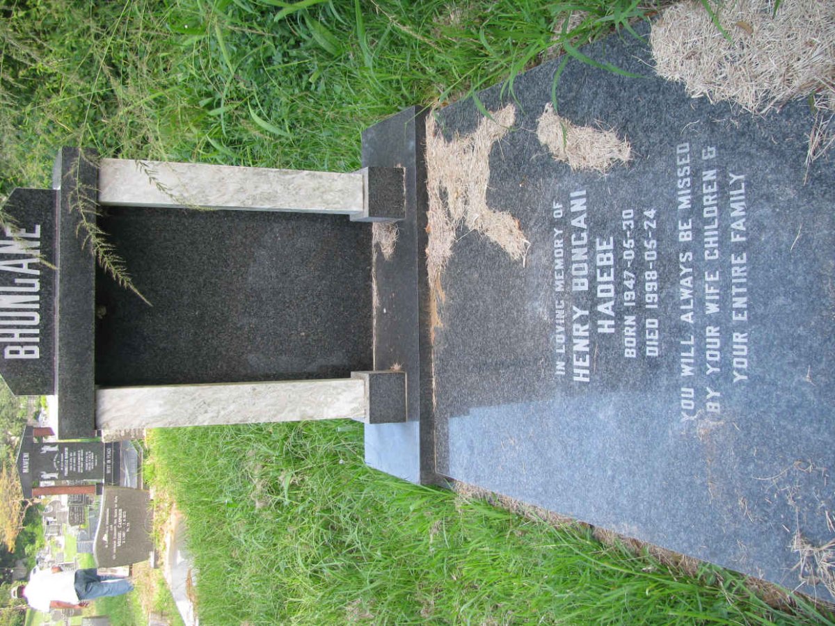 BHUGANE Henry Bongani Hadebe 1947-1998