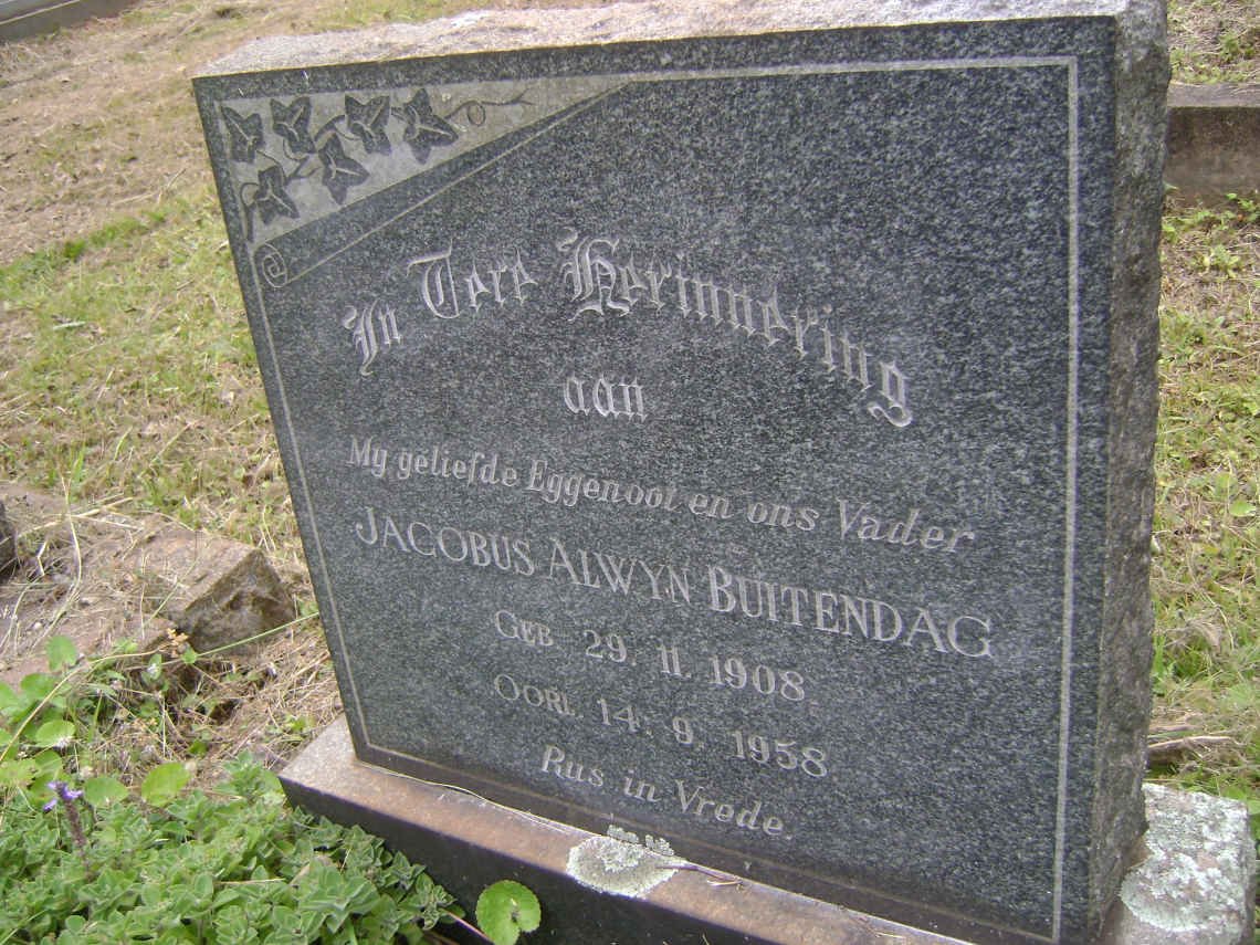 BUITENDAG Jacobus Alwyn 1908-1958