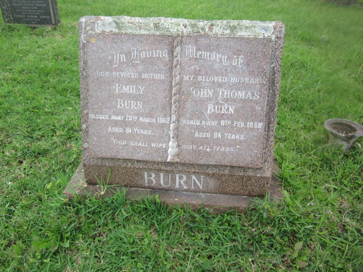 BURN John Thomas -1958 &amp; Emily -1962