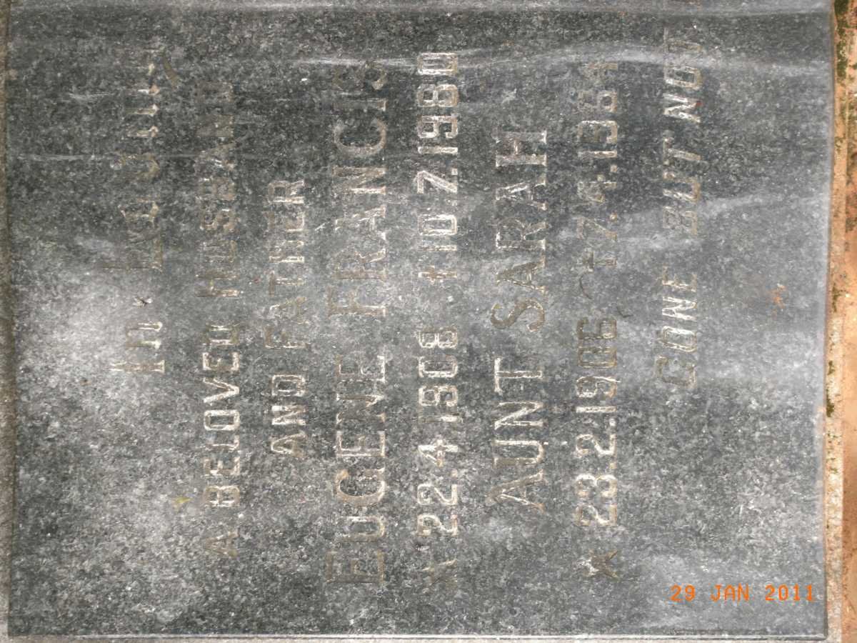 BUCKLEY Eugene Francis 1908-1980 &amp; Sarah 1906-1964