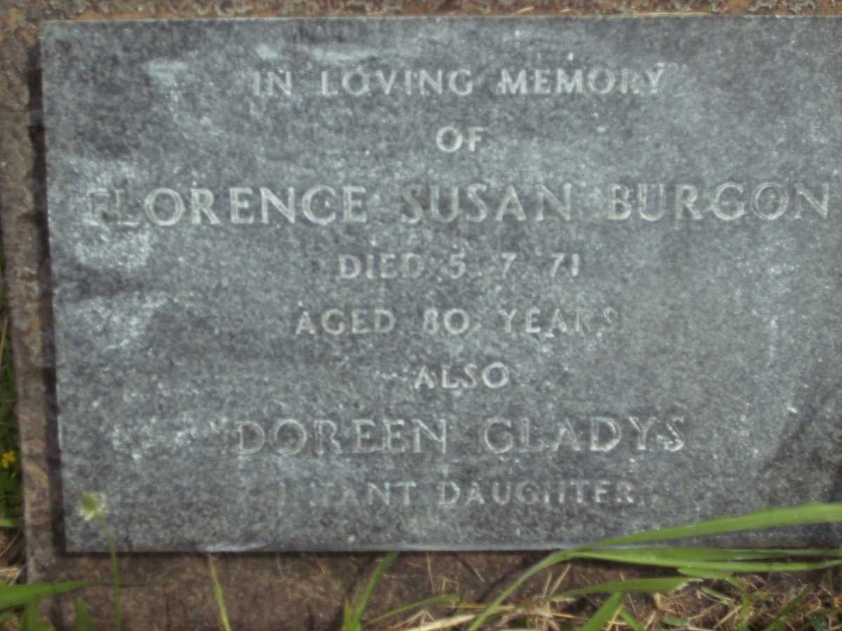 BURGON Florence Susan -1971 :: BURGON Doreen Gladys