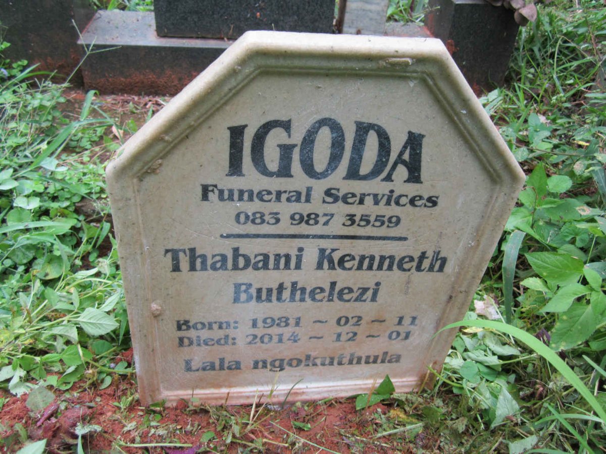 BUTHELEZI Thabani Kenneth 1981-2014