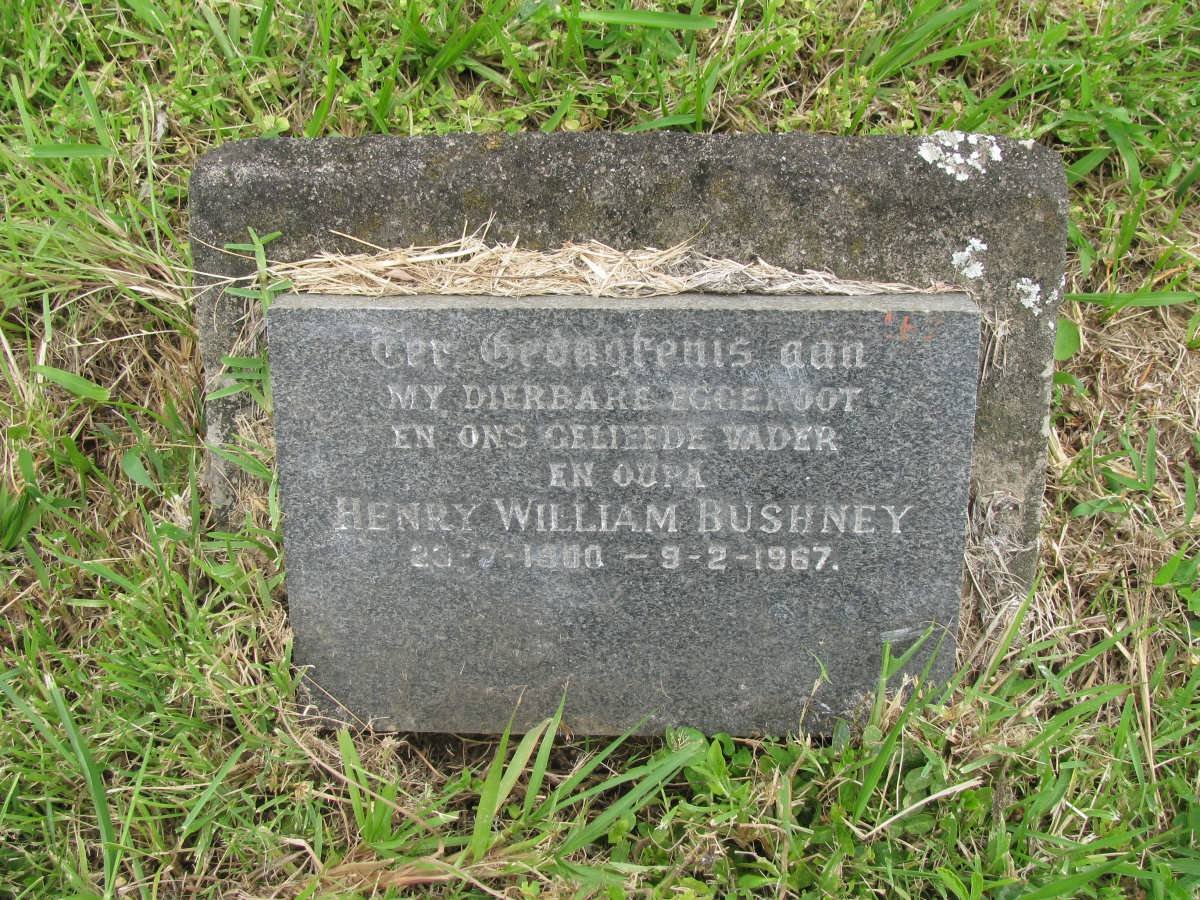 BUSHNEY Henry William 1900-1967