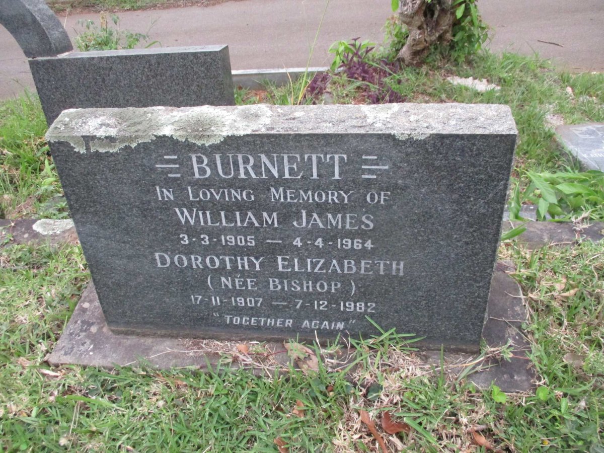 BURNETT William James 1905-1964 &amp; Dorothy Elizabeth BISHOP 1907-1982