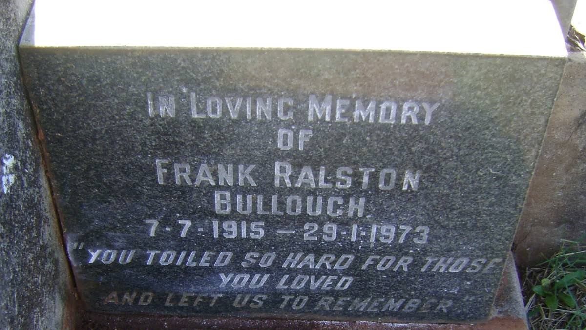 BULLOUGH Frank Ralston 1915-1973