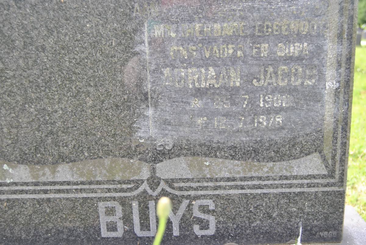BUYS Adriaan Jacob 1906-1978