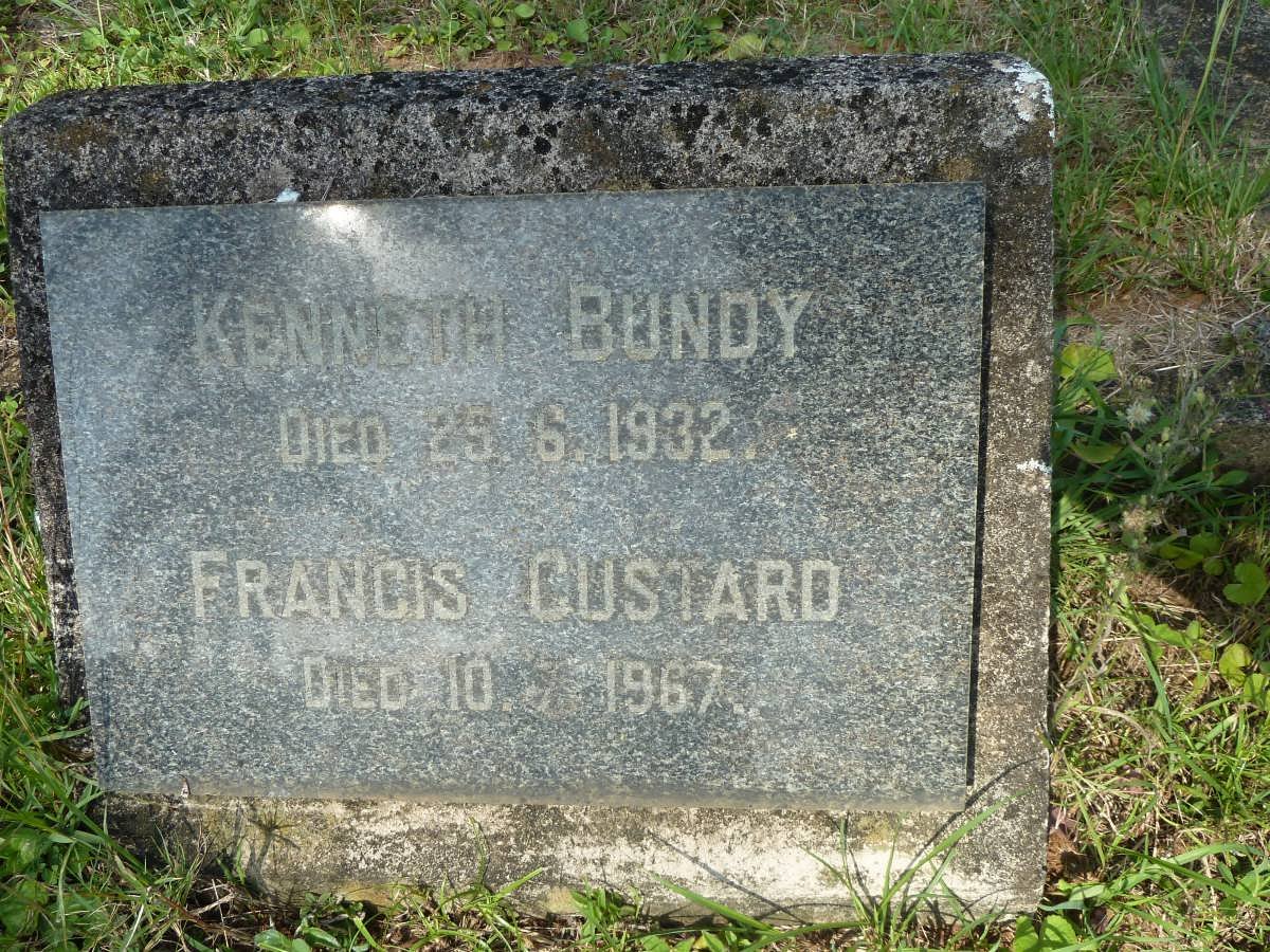 BUNDY Kenneth -1932 :: CUSTARD Francis -1967