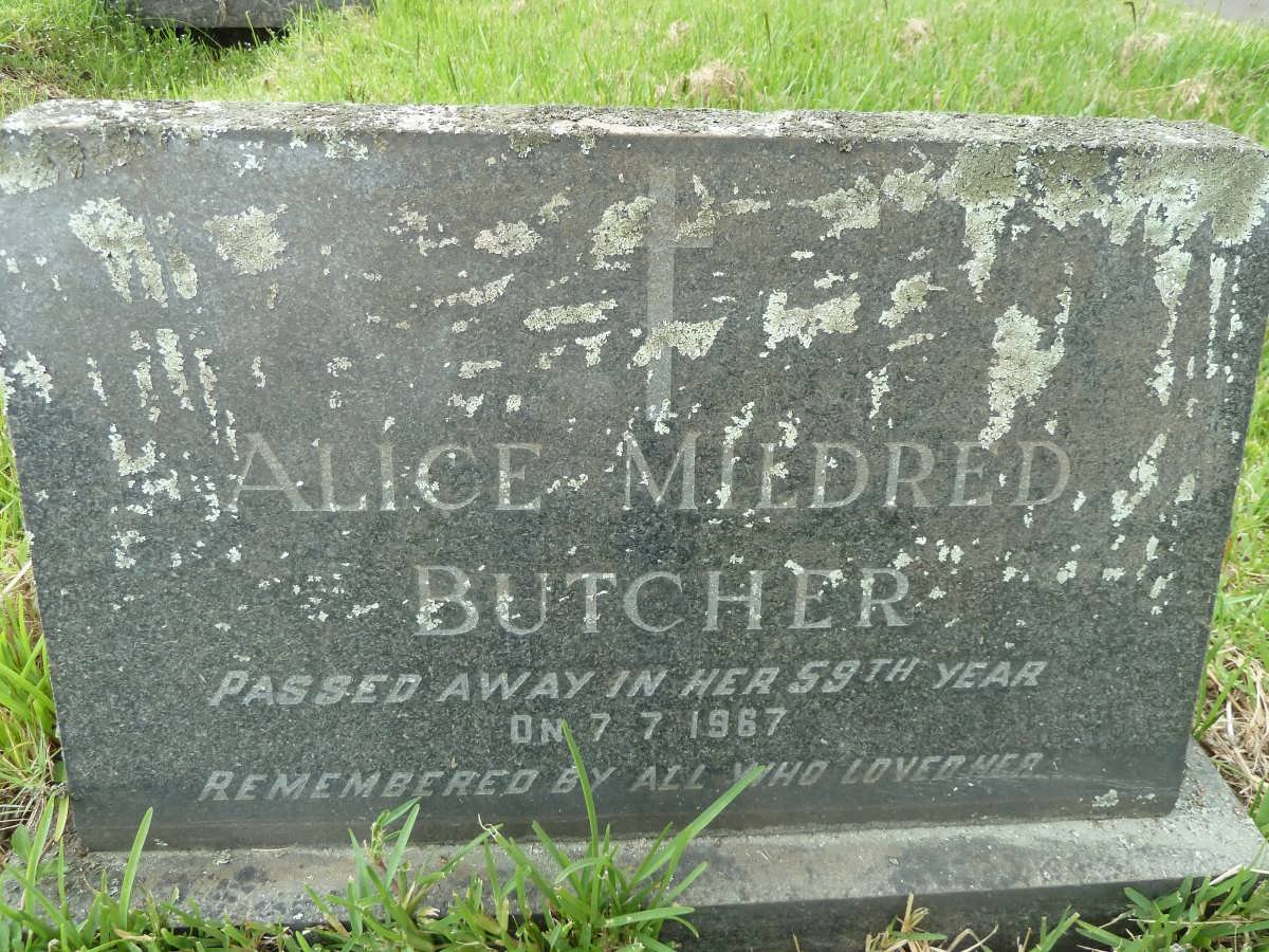 BUTCHER Alice Mildred -1967