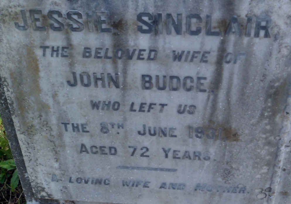 BUDGE Jessie Sinclair -1931