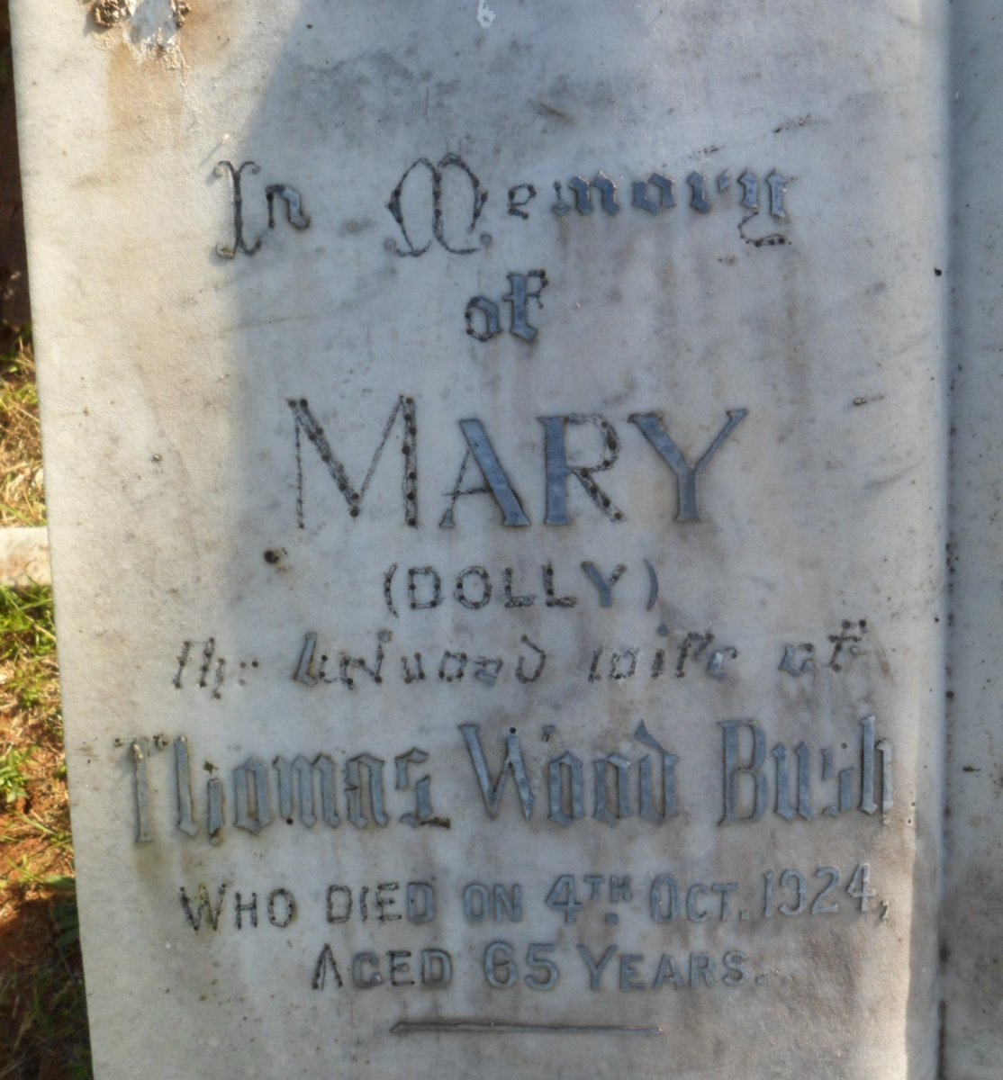 BUSH Mary -1924, WOOD