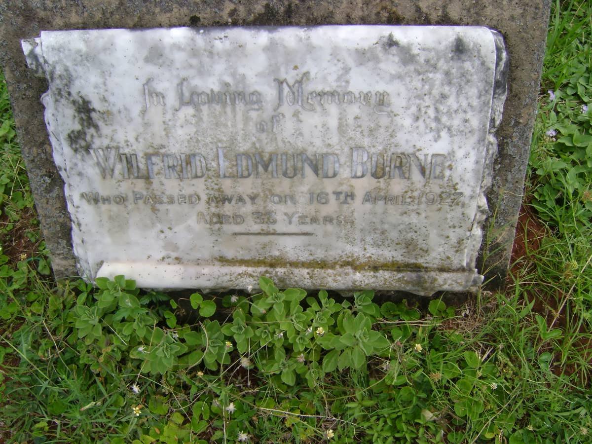 BURNE Wilfred Edmund -1927