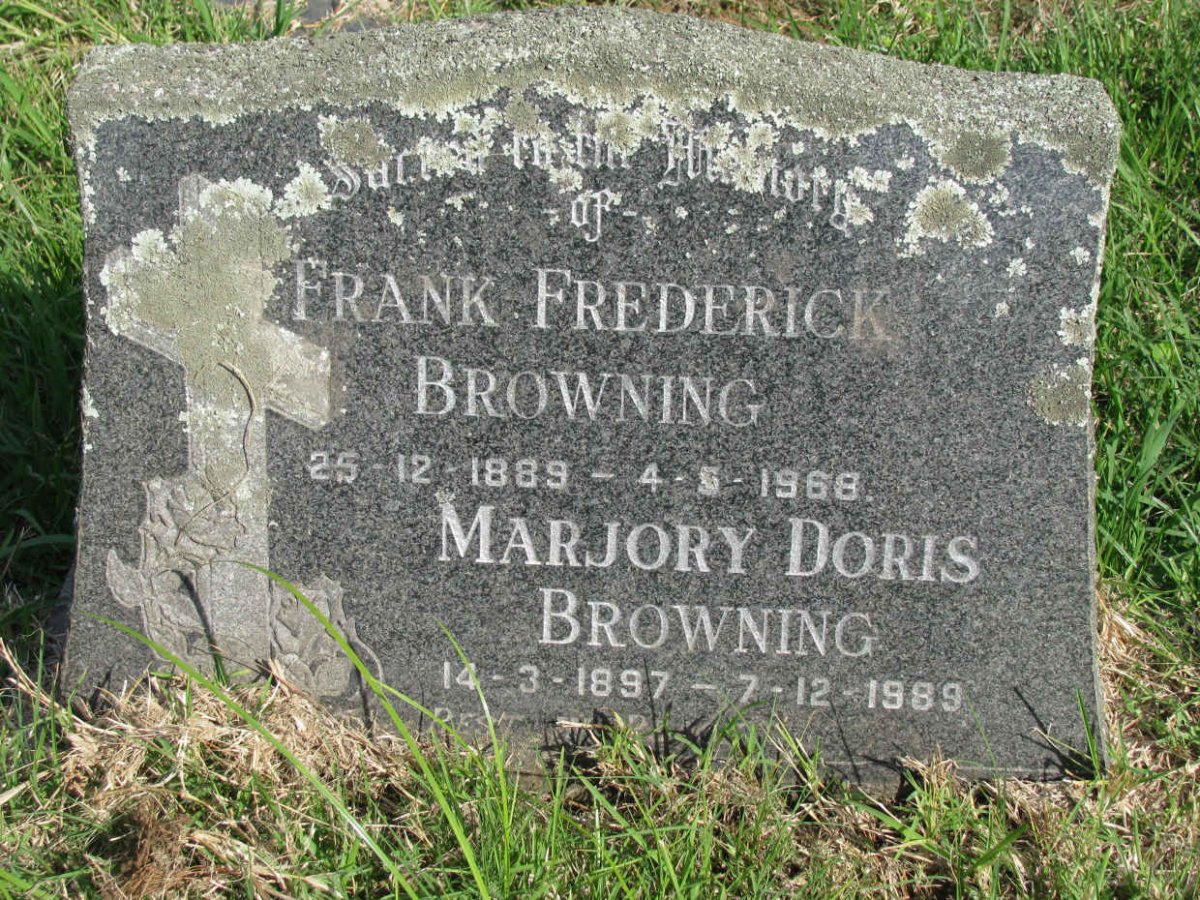 BROWNING Frank Frederick 1889-1968 &amp; Marjory Doris 1897-1989