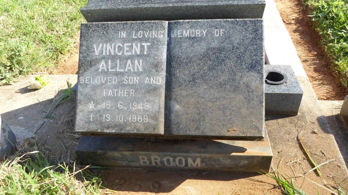 BROOM Vincent Allan 1949-1989