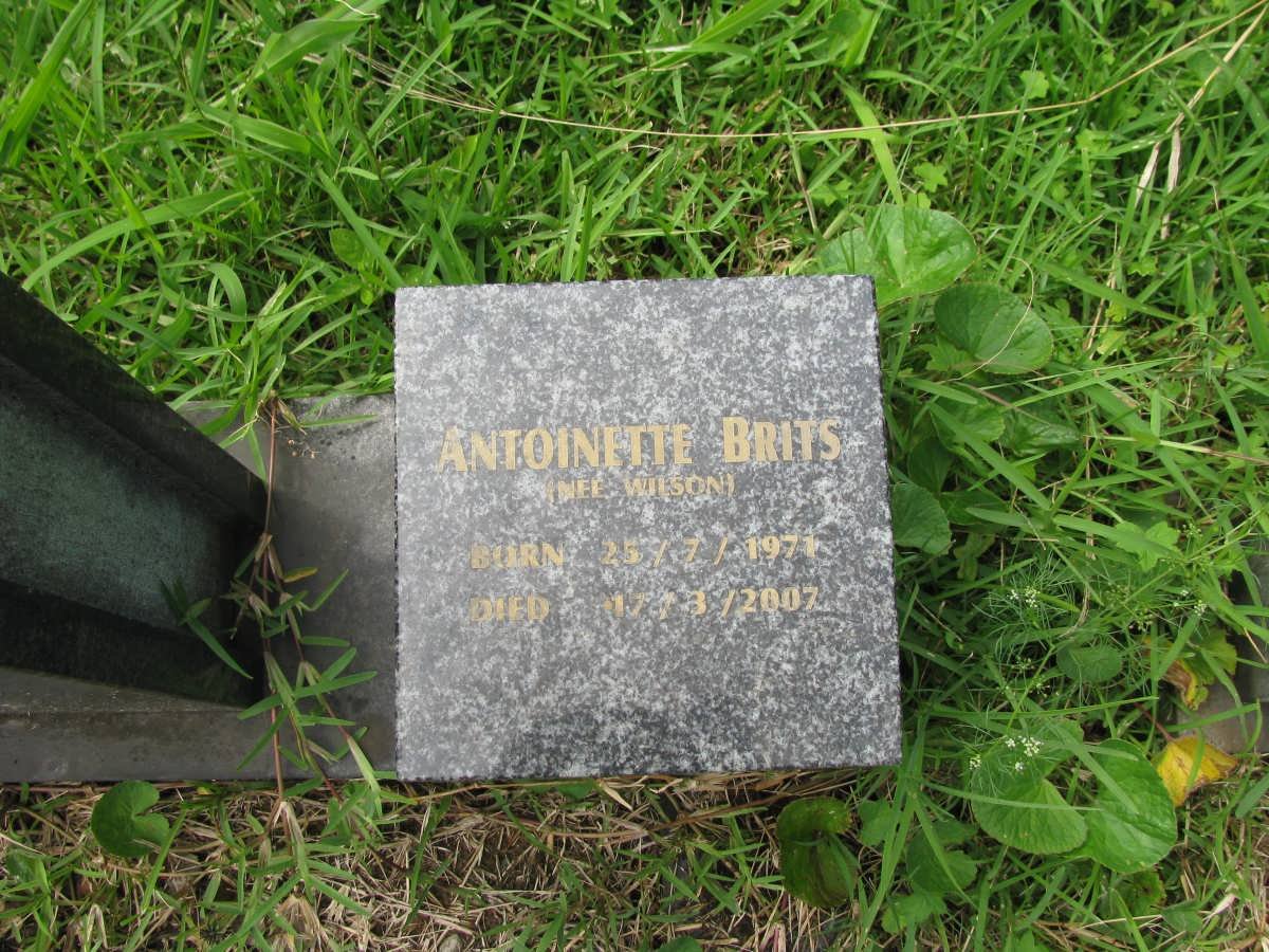BRITS Antoinette nee WILSON 1971-2007